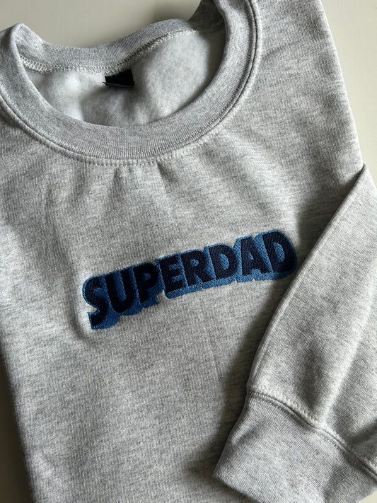 Superdad embroidered crewneck