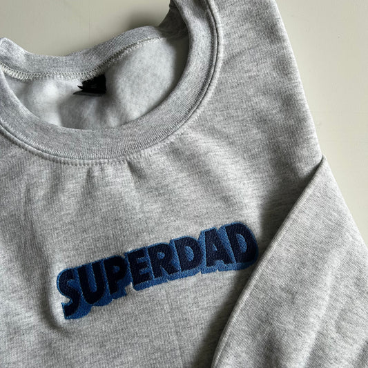 Superdad embroidered crewneck